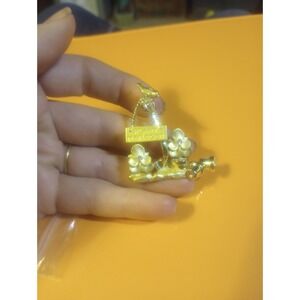 AJC Plant Manager Gold Tone Brooch 1 3/4 Inch 1980 Vintage Signed